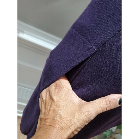 Alyn Paige Womens Purple Polyester Cowl Neck Cap Sleeve Knee Length Dress Size M - Picture 5 of 10